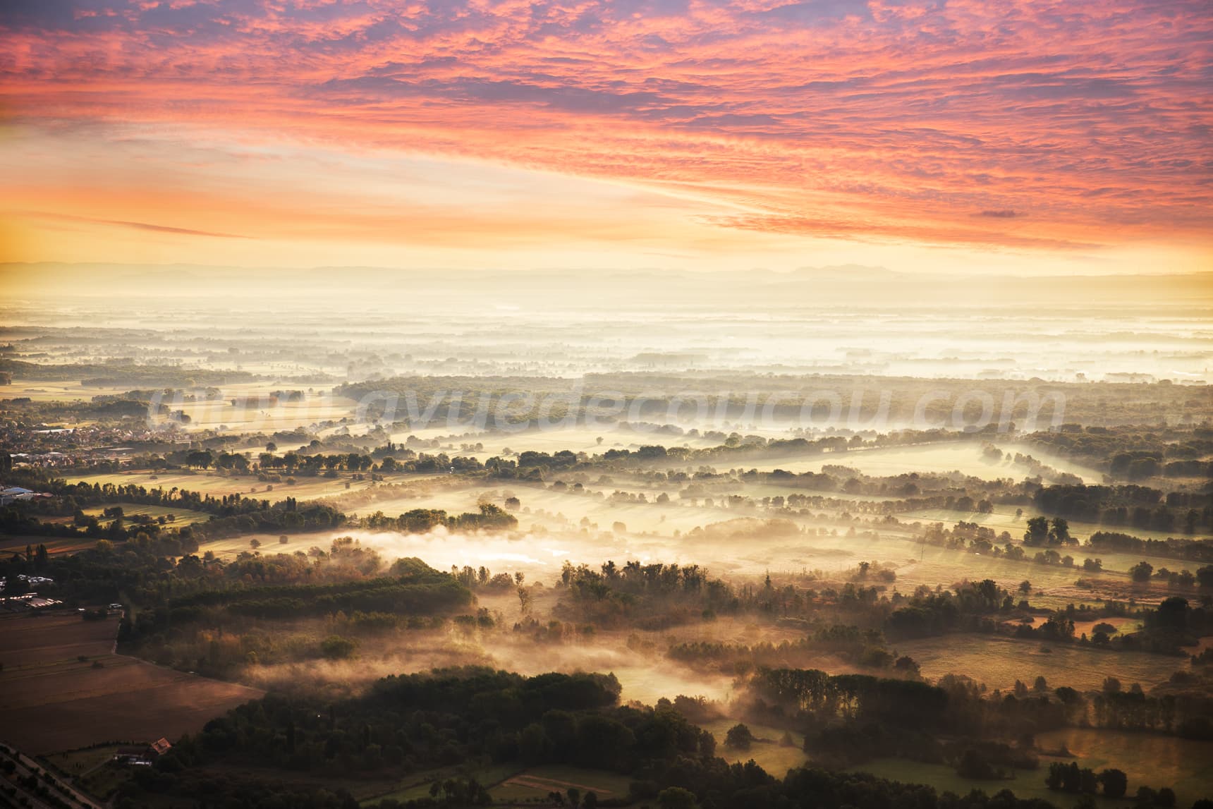 Lever de soleil dans le Ried