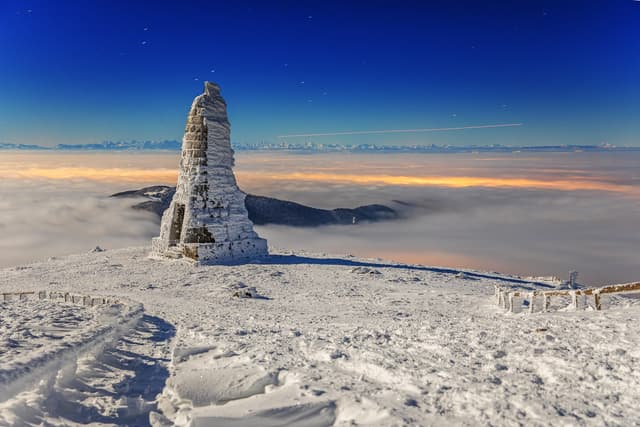 Pleine lune d'hiver au Grand Ballon