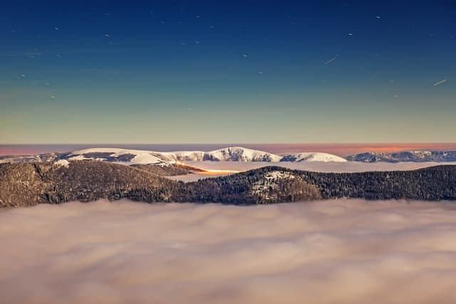 Pleine lune d'hiver au Hohneck